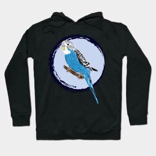 Nice Artwork showing a Blue Budgie IV Hoodie